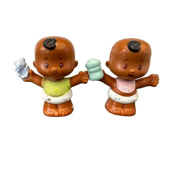 Fisher-Price Other - Fisher Price Little People African American Twins, Boy & Girl